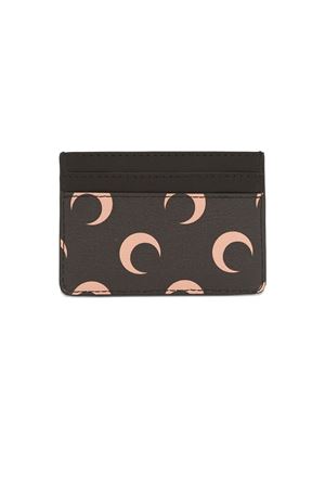 Moon Screenprint Leather Card Holder MARINE SERRE | ULG008ARWOV0040IT99